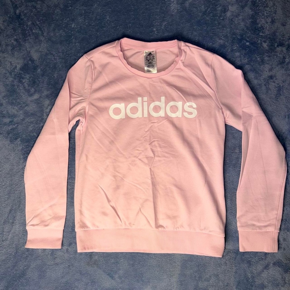 Pink Adidas crewneck sweatshirt in a M